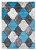 Grey Teal Coblo Rug - Impulse