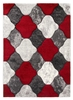 Grey Red Coblo Rug - Impulse