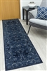 vintage timeless navy runner rug