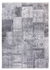 grey patchwork modern rug - modena