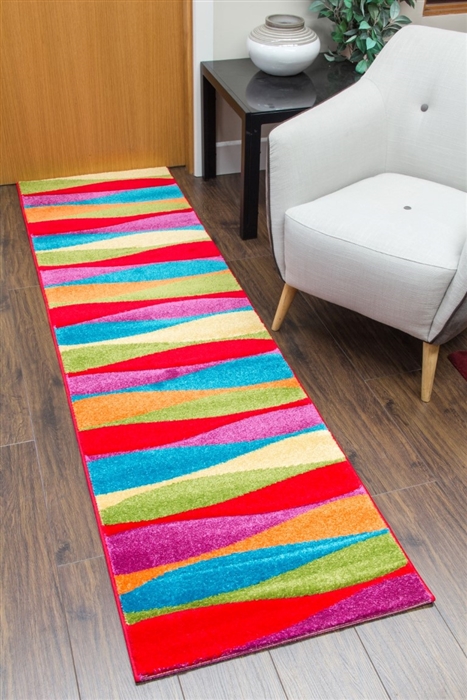 candy runner rug waves