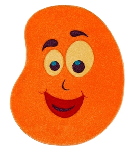 Orange-Bean-Children's-Rug