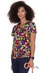 #384PR-TFY Koi Basic Leslie "Tiki Pineapple" Print Top