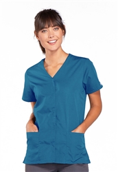 Cherokee Workwear Snap Front Top