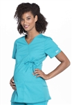 Cherokee Professional Maternity Mock Wrap Top #WW685