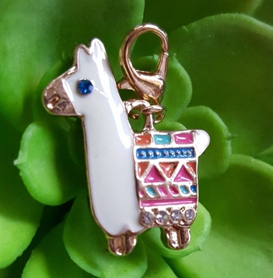 Enamel Llama/Alpaca Clip On Charm