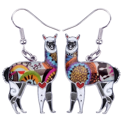 Enamel Alloy South America Alpaca Earrings - CURRENTLY UNAVAILABLE