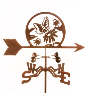 Butterfly & Flowers Weathervane