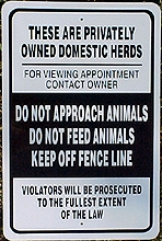 Domestic Herd Sign - 18"H x 12"W