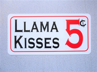 Llama Kisses Sign