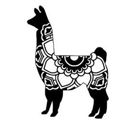 Boho Style Llama Window Decal - Large