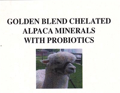 GoldenBlend Chelated Alpaca Minerals with Probiotics