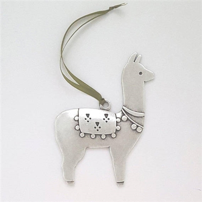 Handcrafted Pewter Llama or Alpaca Ornament - CURRENTLY OUT OF STOCK