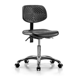 Perch Ergonomic Industrial Chair in Chrome