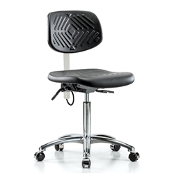 Perch ESD Ergonomic Industrial Chair in Chrome