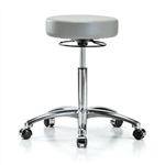 Perch Stella Chrome Medical Rolling Stool