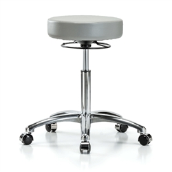 Perch Stella Chrome Medical Rolling Stool