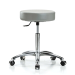 Perch Single Lever Swivel Stool in Chrome