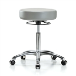 Perch 360-degree Ring Massage Therapy Swivel Stools in chrome