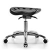 Perch Polyurethane Tractor Stool in Chrome with Tilt Control