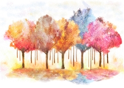 Row of Painted Trees by Hal Halli