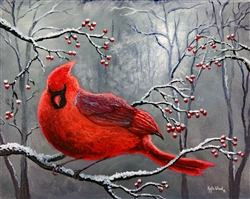 Cardinal and Berries by Kyle Wood