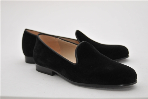 Men's JPC Plain Black Velvet Shoe