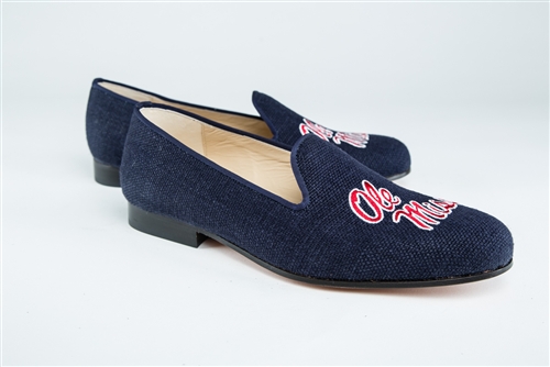 Men's UNIVERSITY OF MISSISSIPPI Blue Linen Shoe "Ole Miss"