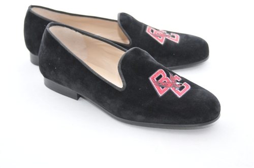 Women's Boston College Black Suede Loafer