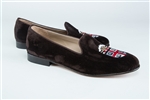 Women's BROWN UNIVERSITY  Brown Suede (Crest) Loafer