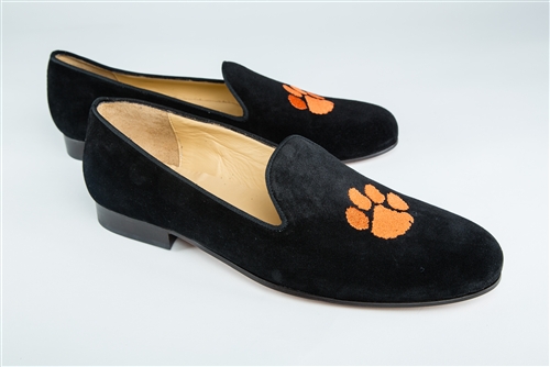 Women's CLEMSON Black Suede Loafer