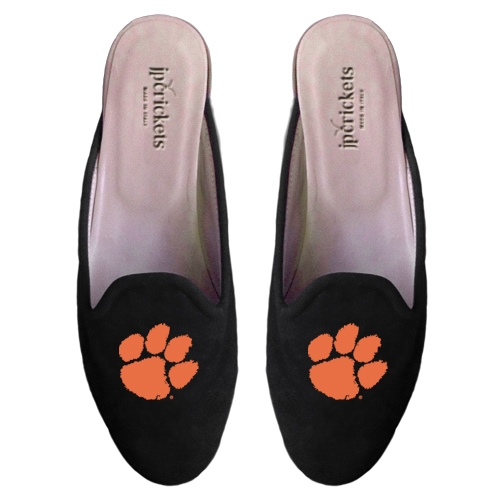 Women's CLEMSON Black Velvet Mule