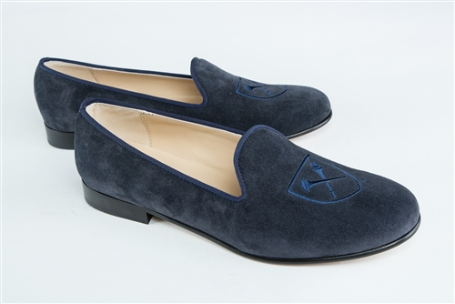 Women's EMORY University "Shield" Blue Suede Loafer