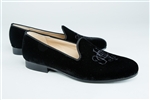 Women's JPC Monogram Black Velvet Loafer