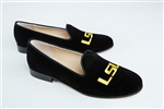 Women's Louisiana State University (LSU) Black Suede Loafer