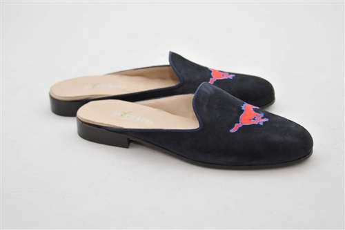 Women's SMU Blue Suede Mule