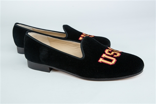 Women's University of Southern California (USC) Black Suede Loafer