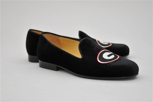 Women's UNIVERSITY of GEORGIA Black Suede Loafer