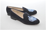 Women's United States Naval Academy "Crest" Navy Suede Loafer