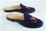 Women's VIRGINIA Blue Linen Mule