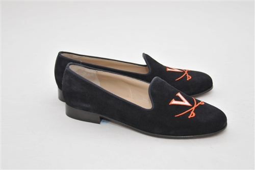 Women's University of Virginia Blue Suede Loafer