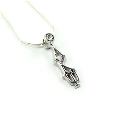 Sterling Silver Lavaliere with Swarovski Crystal
