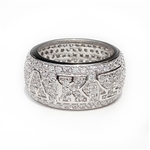 Ladies' Sterling Silver All-PavÃ© Ring