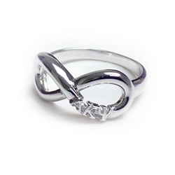 Ladies Sterling Silver Infinity Ring