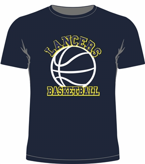 ST08_Short sleeve T-Shirt with Large Basketball Logo