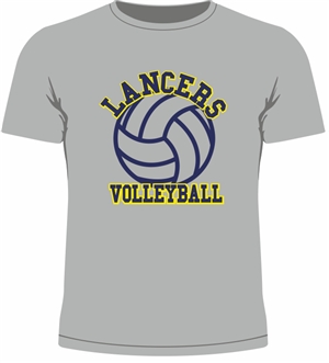 ST13_Short sleeve T-Shirt with Large Volleyball Logo
