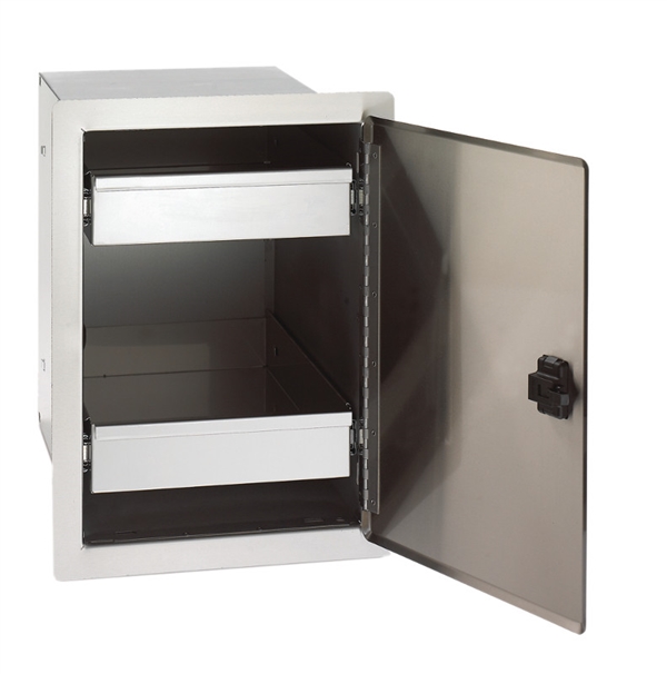 Fire Magic Legacy Single Door With Double Drawers, 20-In x 14-In