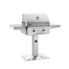 AOG 24-in Patio Post Mount Grill "T" Series with Back Burner and Rotisserie