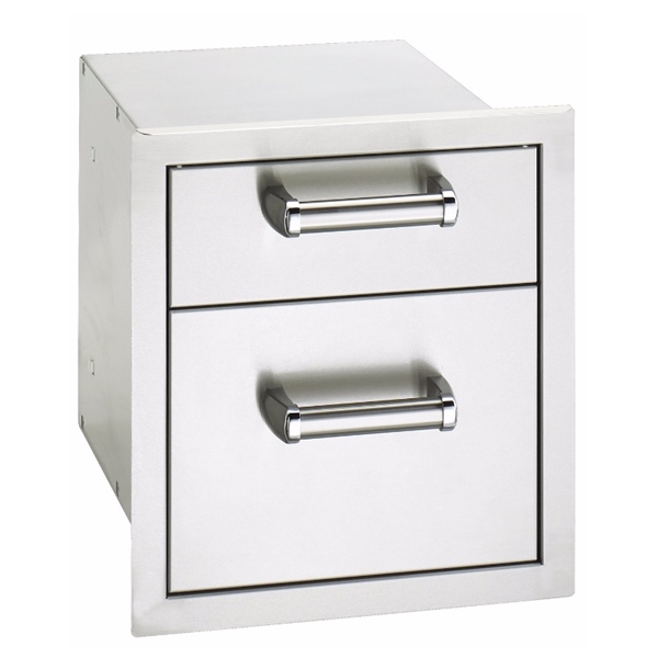 Fire Magic Flush Mounted Double Drawer Soft Close, 16-In x 14-In