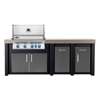 BBQ Authority 92" Outdoor Kitchen Island Bundle with Napoleon Prestige PRO 500 Built-In Gas Grill